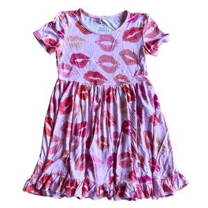 Posh Peanut Bamboo Girl's Swing Twirl Ruffle Dress - Size 7/8